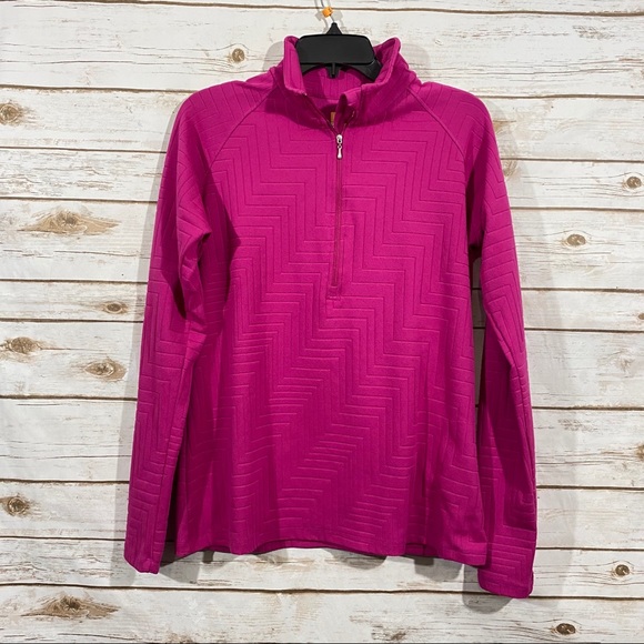 Lucy Tops - Lucy Women’s 1/2 Zip Sweatshirt Pink Size XL